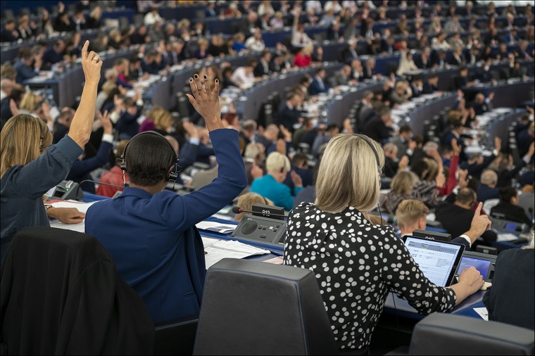 El Parlamento Europeo durante una sesión de votación en el pleno